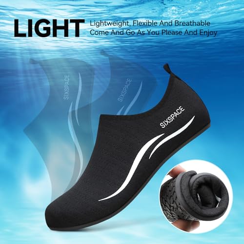 Image of Sixspace Water Shoes for Women Men Aqua Socks Swim Shower Beach Barefoot Pool Quick-Dry Non Slip Lake Surf