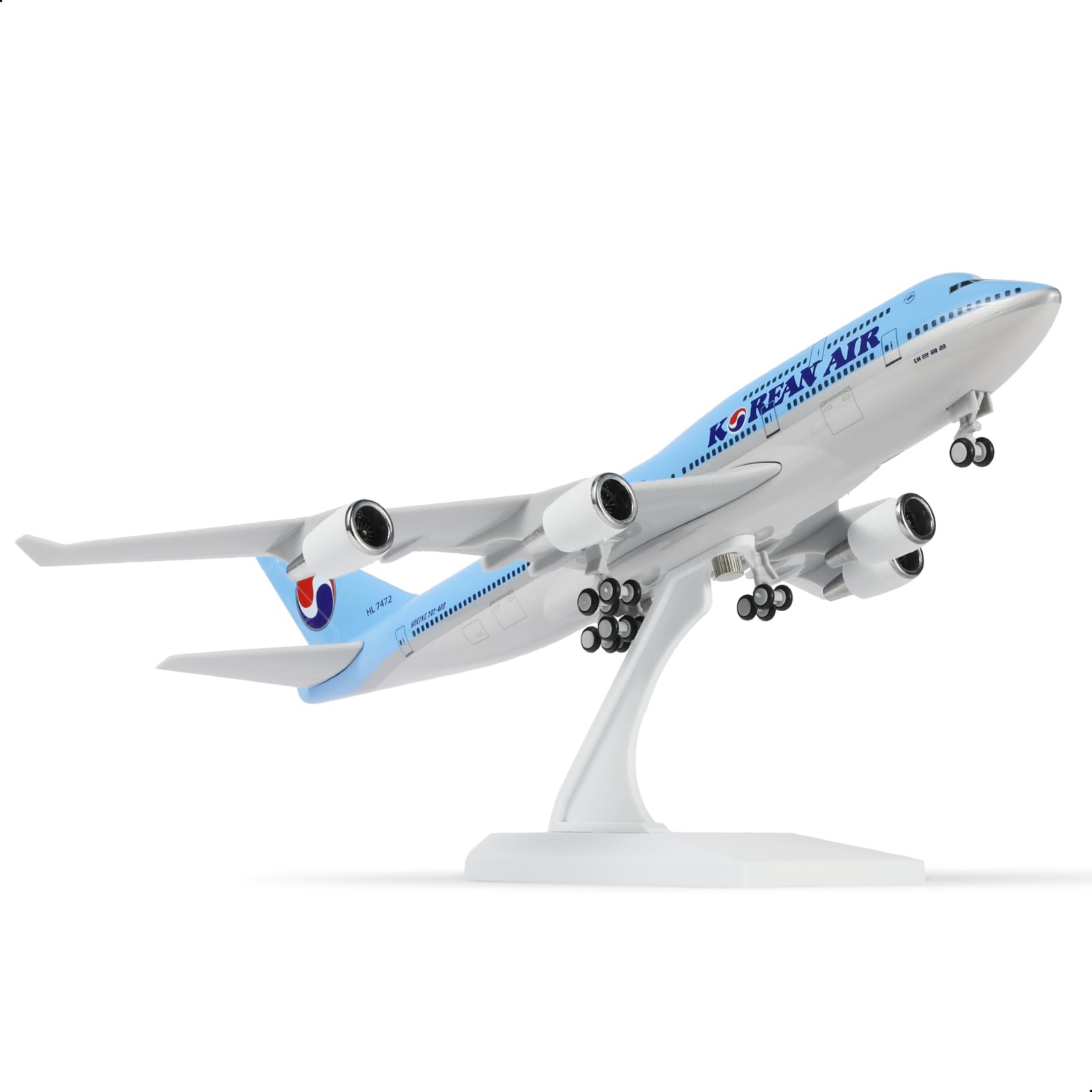 1/240 Korea Południowa 747, model samolotu dla Boeinga 747, model samolotu ze stojakiem (długość 30 cm), wstępnie przygotowany zestaw modelarski dla dorosłych - kreatywne prezenty z lotnicy