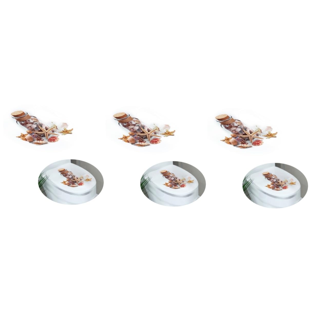 Decorativas y autoadhesivas pegatinas de baño Ciieeo juego de 3 piezas para decorar el hogar