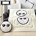 Couette à double usage Couette couette double Utilisation multifonctionnelle Coussin Coussin rond Voiture Coussin de voiture Oreiller drôle dessin animé noir et blanc oreiller de voyage (couleur: E, t