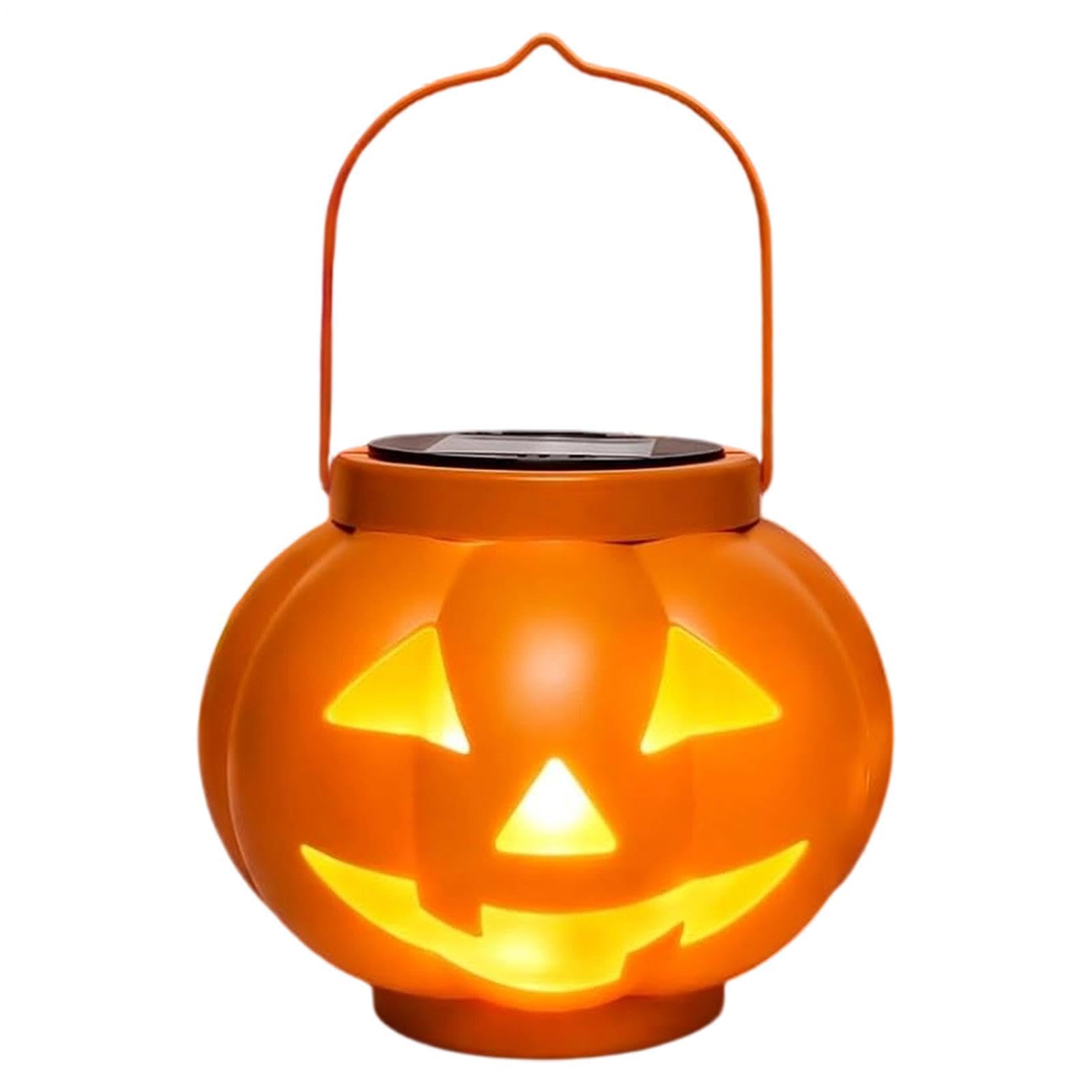 Lanterna Solare A Forma Di Di Halloween Lampada Decorativa Portatile