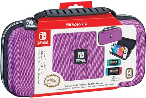 Image of Game Traveler R.D.S. INDUSTRIES, INC Deluxe Licensed Travel Case Designed for Nintendo Switch, Lite, OLED, Purple (NNS40SN)