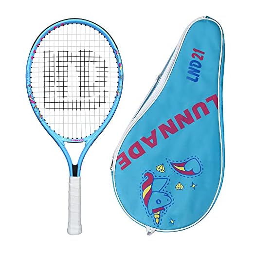 LUNNADE Tennis Racket for Kids Junior, 19/21/23/25 Inch Youth Tennis Racquet with Cover, Suitable for Beginner Boys and Girls Age 3-12