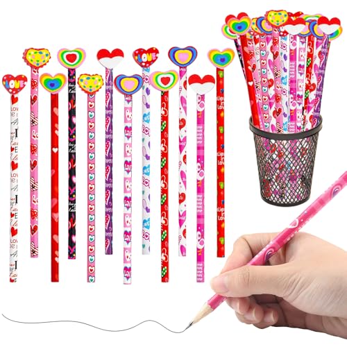 Lápices de grafito assortidos 36 pcs para San Valentín miniatura 1