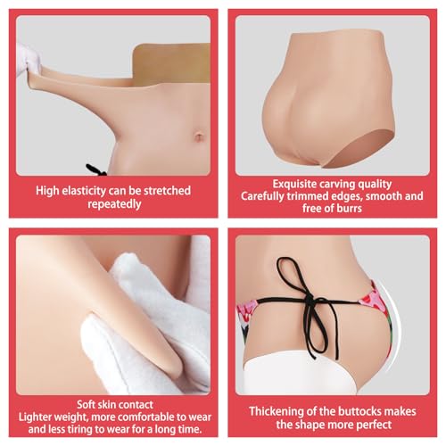 Silicone Hip Enhancer Pants for Crossdressers,Crossdressing Hiding Gaff Panty, Transgender Dragqueen Cosplay3