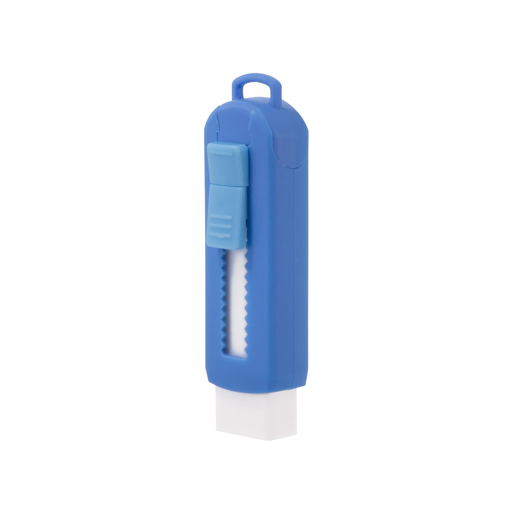 Starplast Gomas De Borrar Con Colgador – Pack 3 (Azul, Rosa, Verde), Rectangulares, 8.5x2.5x2 Cm, Con Funda Protectora