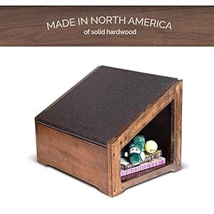 Step ramp for dogs solid hardwood with 3 finish options combination ramp step with storage cubby to save space for dogs who could use a helping step up made in north america  urban country home decor