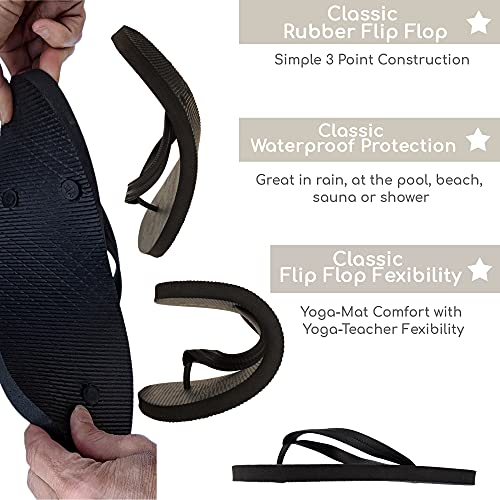 3 Pack Mens Pool Beach Rubber Waterproof Flip Flops Sandals for Surfing Summer Travel Must Haves Practical Shower Shoes Teen Boys3