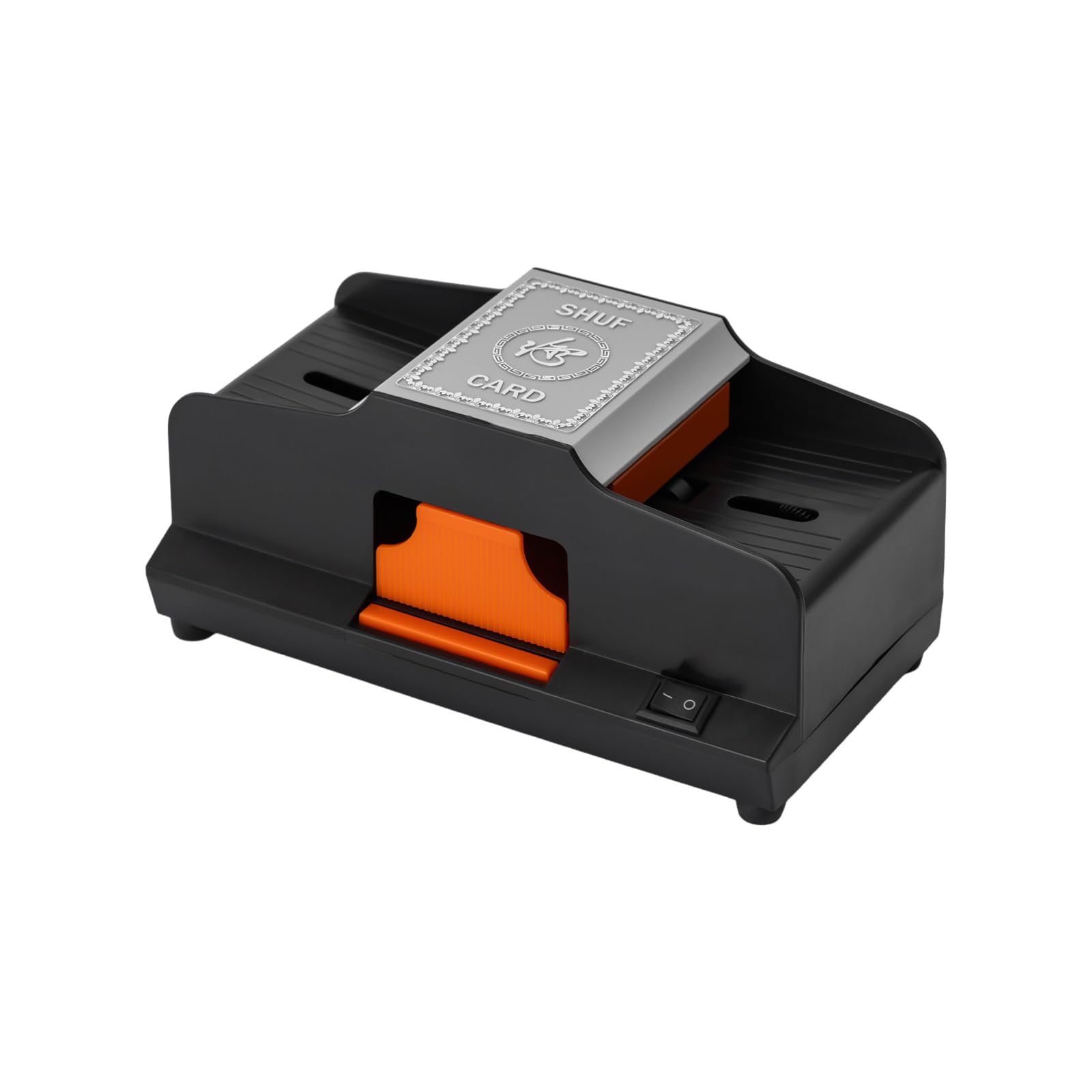RIAHNEAH 0920 Card Shuffler,4 Feet Black Card Shuffler Two Decks of Cards Capacity with Card Slot Rounded Edges,Countertop Mounting Automatic Card S for Standard-Sized Cards