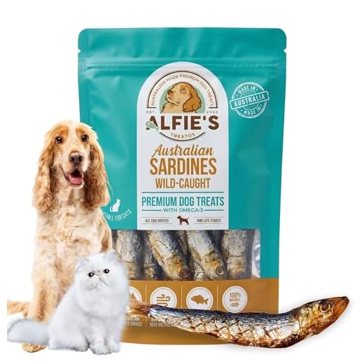 ALFIE'S TREATOS Sardines for Dogs & Cats (2.65 oz), Air-Dried Fish Dog Treats, Omega-3 Food Topper, Single Ingredient, Australian Wild-Caught, Freeze-Dried Alternative