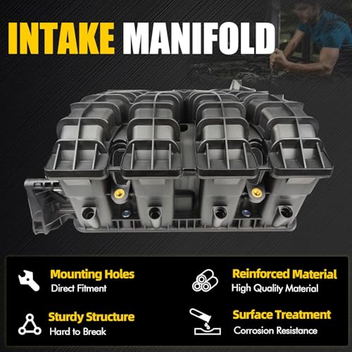 Image of Intake Manifold Assembly w /Gasket Compatible with Jeep Compass Patriot Dodge Avenger Caliber Journey Chrysler Sebring 2007-2017 2.4L Replacement 4884495AK