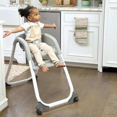 Ingenuity Full Course SmartClean 6-in-1 High Chair – SmartClean EVA Foam, 5 Point Safety Harness, 2 Dishwasher Safe Trays – Slate - image 7