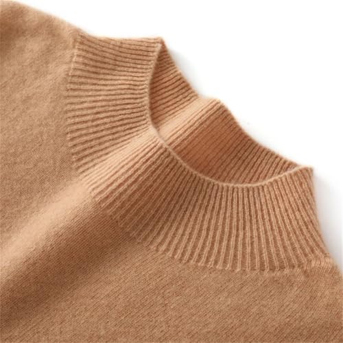 Men Cashmere Sweater Pullover Half High Collar Wool Sweater Knitted Business Jumper Tops4