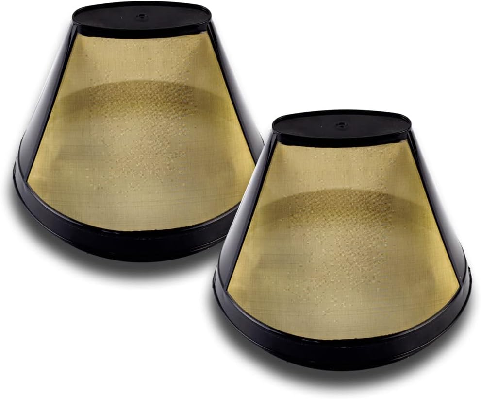 2-PK New Replacement Washable & Reusable Permanent Coffee Filter for Ninja Braun Kenmore Cuisinart Capresso Hamilton Beach Krups and all coffee makers with Universal #4 cone shaped filter