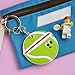 MC Fashion PU Leather Keychain Holder Compatible with AirTag, Cute Ball Games GPS Tracker Case Charm Key Ring (Tennis)