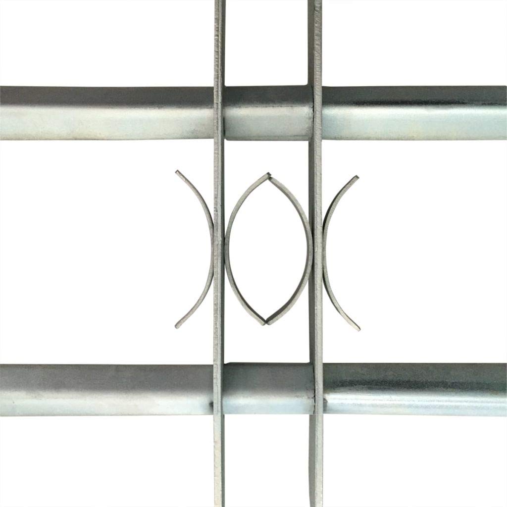 Tidyard Grille de Défense Ajustable à 2 Traverses pour Fenêtre - en Acier Galvanisé - Robuste et Durable - 1000-1500 mm