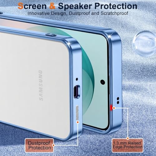 Image of VONZEE Clear Logo Electroplating Transparent Case for Samsung A57 5G, Magnetic Plating Electroplate TPU Cover, Individual Camera Protection for Each Lens - Sierra