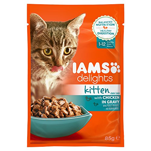 Iams Nourriture Humide en Sauce Poulet pour Chaton 0,85 kg - Pack de 24