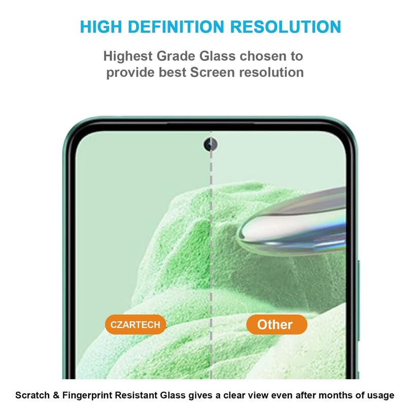 Image of Tempered Glass Screen Protector Compatible For Redmi Note 12 4G / Redmi Note 12 5G Smartphone Full Screen Coverage (Except Edge To Edge) And Free Complete Easy Installation Kit