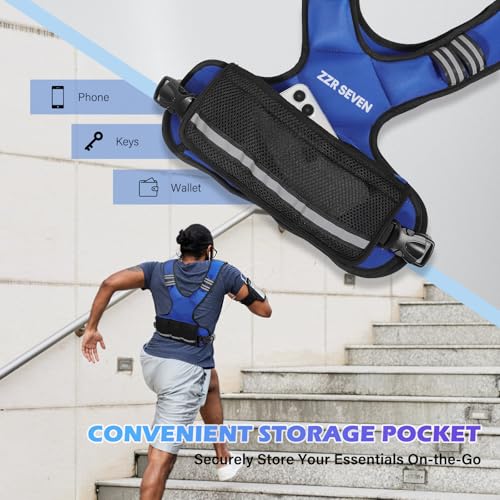 Image of Weighted Vest, Running Vest for Women and Men | 4-10lb Adjustable Weighted Vest with 6 Iron Sand Weights, for Strength Training, Runninng Fitness(Blue)