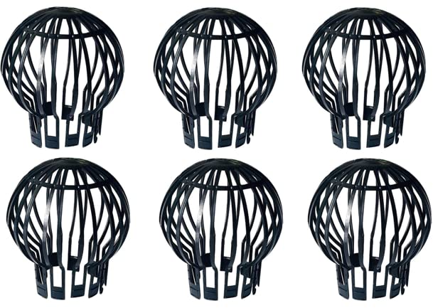 GardenAce Gutter Guard 6 Pack for Downspout Blockage - Leaf & Debris Blockage - Balloon Bubble Shape - Leaf Strain Pipe Filter for Roof Gutters (6 Pack, 5.7" x 5")