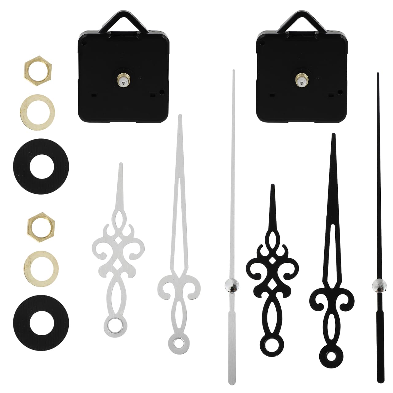 YARNOW Silent Wall Clock Movement Kit Diy Quartz Clock Mechanism Accurate Parts with All Silver Hands for Home D Cor