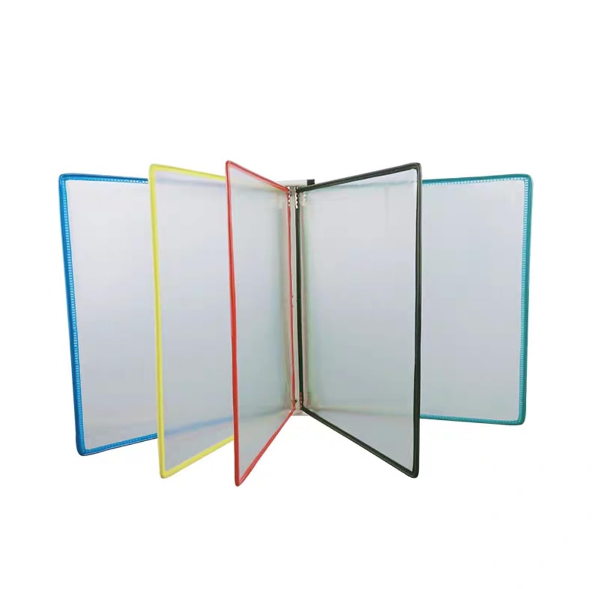 GLETSF Wall Mount Reference Display System, Hanging Wall File Organizer,Display Panel System Table, A4 Price List Holder 10 Panels, Sheet, Orange,Folders,Panels a A4 Letter