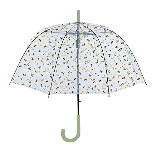 Rivanto® Bienenmuster Regenschirm transparent Ø 83 x H81,5 cm, mit klick-Öffnung Cover