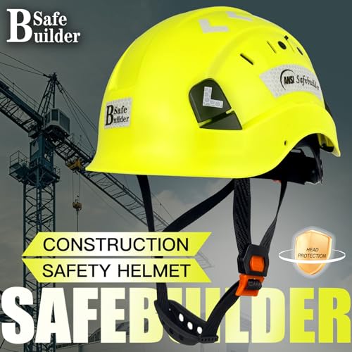 Construction Safety Helmet ABS Hard Hat Adjustable Ventilation System Hardhats Industrial Work Head Protection for Men Certified ANSI/ISEA Z89.1 - Image 3