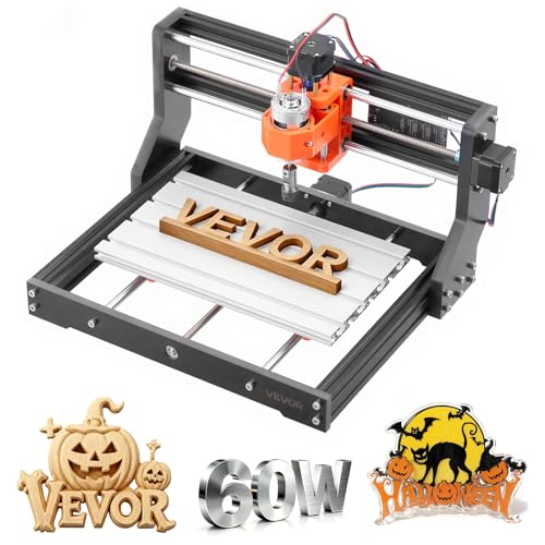 VEVOR 3018 CNC Router Machine, 60W Spindle, 3-Axis Wood Engraving Milling Machine, with 300 x 180 x...