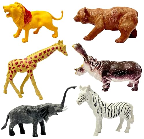 GJSHOP Large Rubber Toys Animal Set for Kids Lion, Tiger, RHINOSAURAS, Elephant, Bear, Cheetah Etc (Pack of 10) (B0BF5JNJ7G) Amazon Price History, Amazon Price Tracker