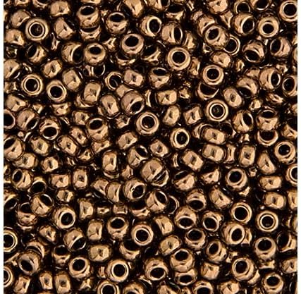 Miyuki Seed Bead 11/0 APX.22g - 24kt Gold Plated Japanese Glass Seed Beads