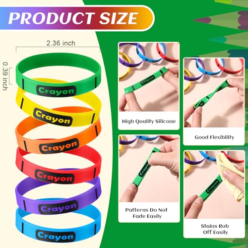 Set 96 lápices y pulseras silicona motivos crayón miniatura 3