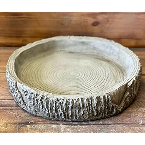 J and L Stone Log Bird Bath Top Cover