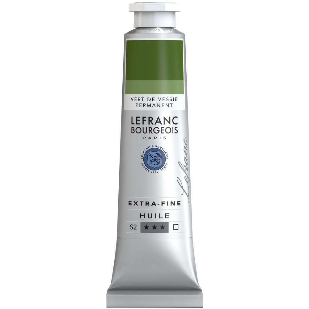 Lefranc Bourgeois Extra-Fine Oil Paint, Artists Quality, Permanent Sap Green, 40ml Tube