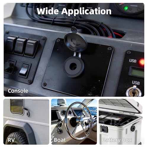Image of Starlink Mini 12V Battery Adapter with Step Up Converter, Battery O Ring Cable to DC Female 12V-24V to 20V Step Up Booster RV Cable Pass Through Panel Socket for RV Battery Box