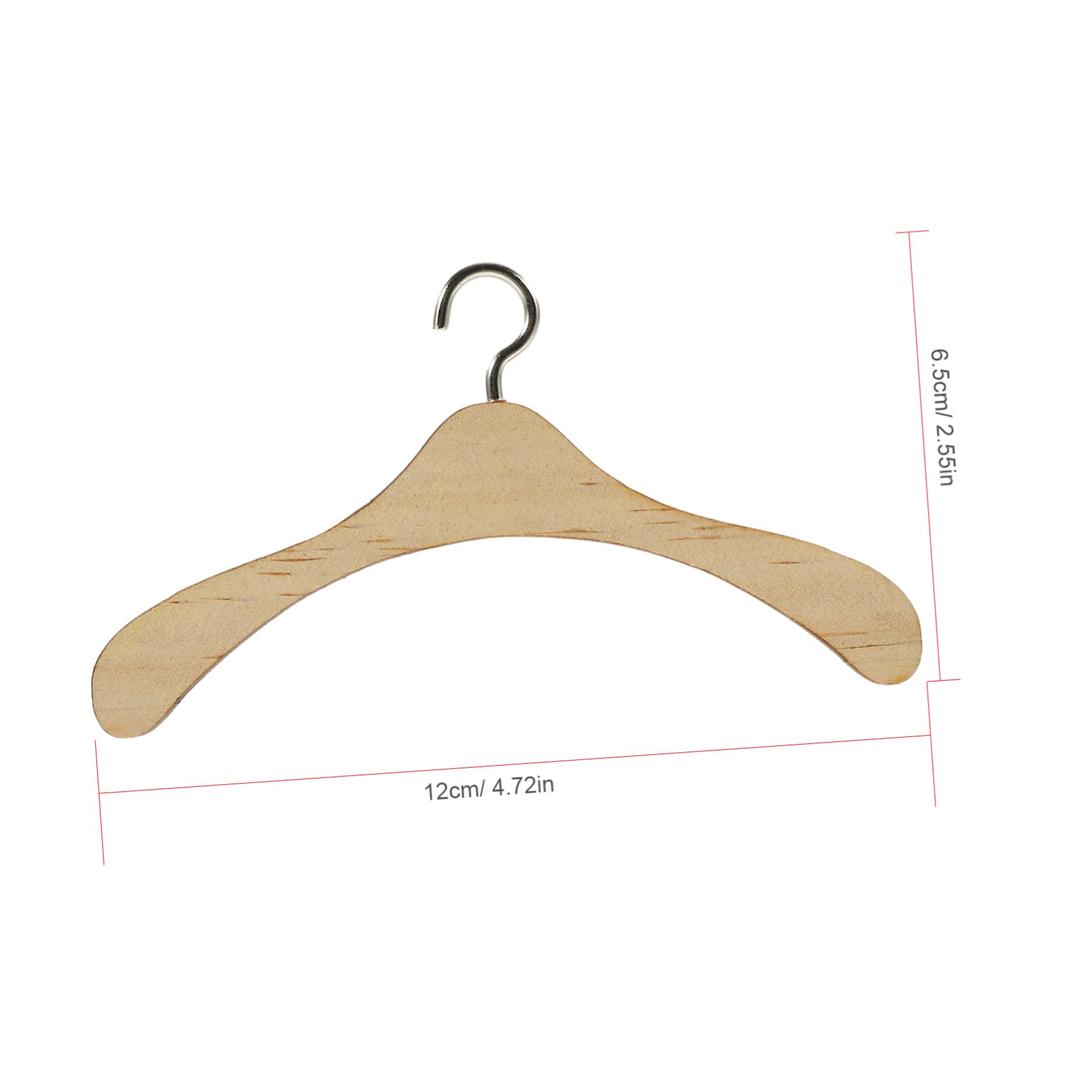 BESPORTBLE 10Pcs Tiny Doll Clothes Hangers Wooden Garment Rack for Doll Outfits Smooth Surface Design for Doll Closet and Nursery Decor Keeps Clothing Neat and Tidy