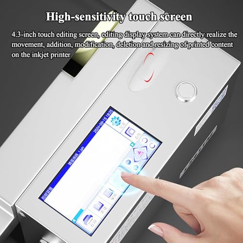 Image of 40m /min Automatic Desktop Inkjet Printer with 4.3in Touch Screen, 12.7mm Printing Height, Photoelectric Synchronous Induction, Support for USB Flash Drive Import, Support Communication Protocols