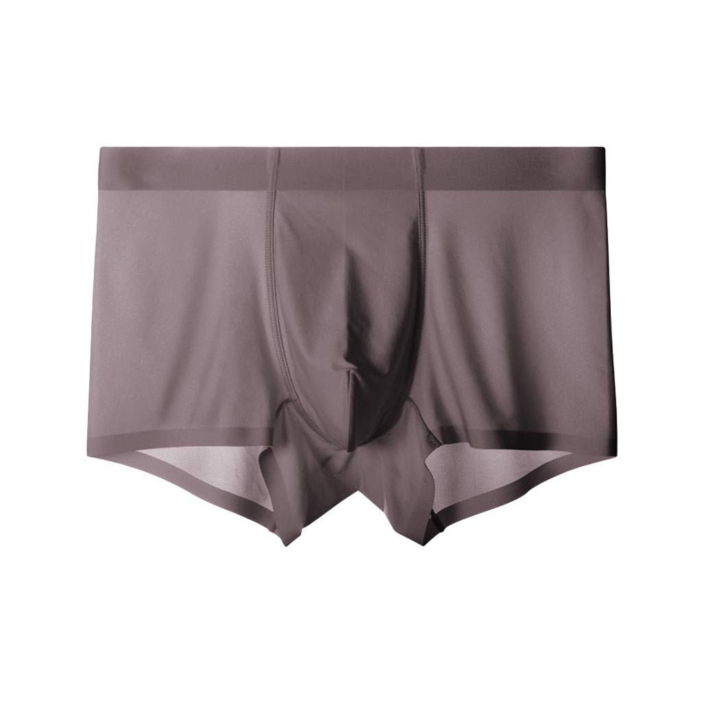 ZzhuyiMost Comfortable Mens Underwear Breathable Ice Silk Silk Non-Slip Thin Pouch Underpants