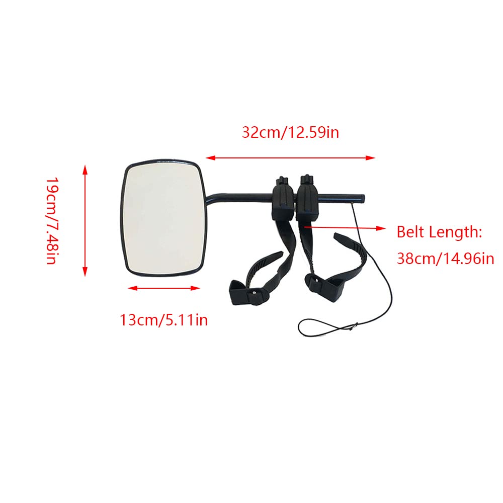 Riloer Lote de 2 espejos retrovisores de remolque de coche con soporte de montaje ajustable, extensión de espejos retrovisores de remolque de doble vista Compatible con remolque de caravana