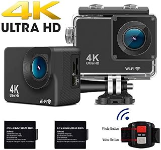 4K Wi-Fi Underwater Sports Action Camera, Ultra HD Waterproof DV Camcorder 16MP 170