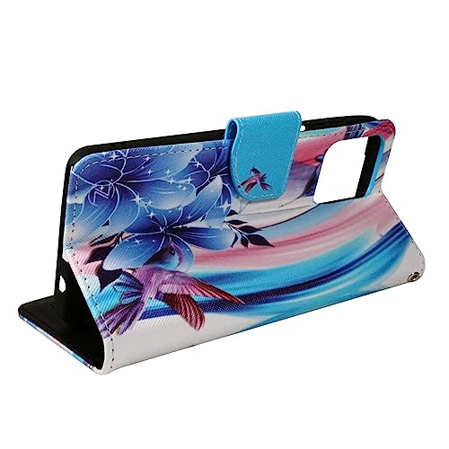 Image of Zase Moto G Stylus 5G (2023) Wallet Phone Case for Women Pouch PU Leather Flip Cover Cute Design w /Wrist Strap ID Card Slot Magnetic Lock Compatible with Motorola G Stylus 5G 2023 (Blue Bird)