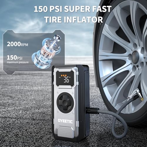 Car Battery Jump Starter with Air Compressor, 7000A Portable Booster Pack - image 4