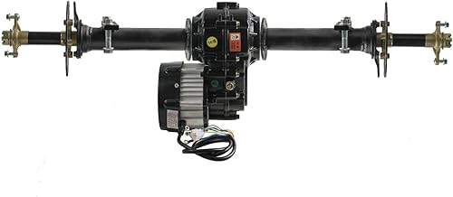 Go Kart Kit de eje trasero con motor eléctrico sin escobillas de 48 V 1000 W + caja de cambios diferencial + cubo de rueda de 4 pernos + freno de