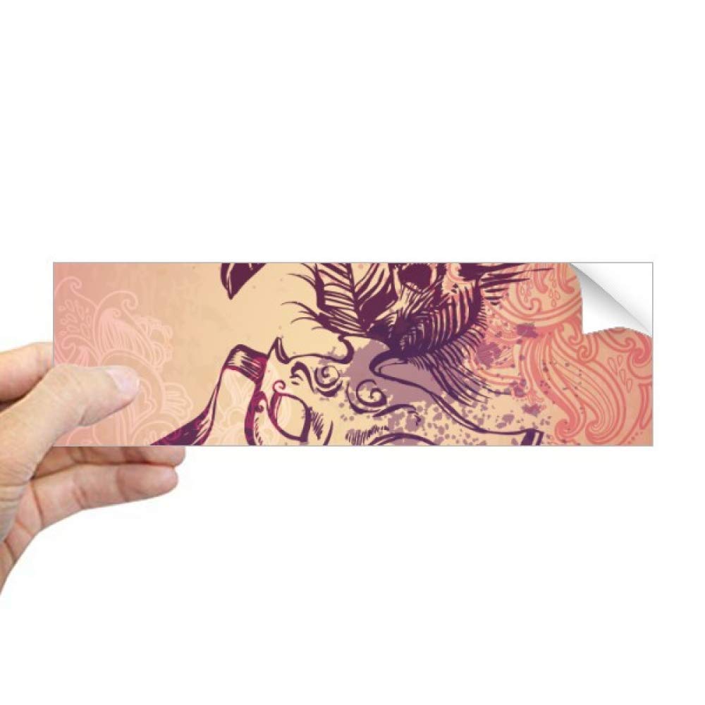 Masque aquarelle Carnaval de Venise sticker rectangulaire aux couleurs vibrantes