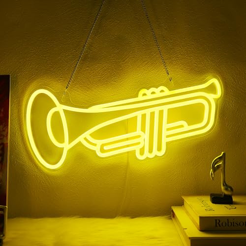 CoolGift Mart Saxophone Neon Sign, Dimmable LED Saxophone Room Decor Light With USB Powered, Decorations for Bedroom Living Room Club Music Studio, Gifts for Saxophone Enthusiasts Music Lovers