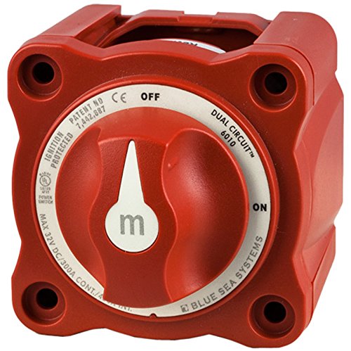 Blue Sea Red Dual Circuit Battery Cut-Off Switch Dual Battery K4-16-132