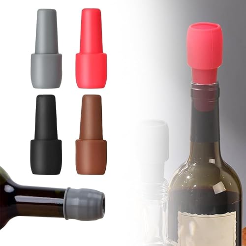 Tapones de vino para botellas de vino, nuevo tapón de botella reutilizable de silicona para botellas con gas, tapas de cubierta para champán,