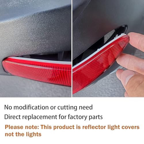 Image of Smoked Lens Rear Bumper Reflector Light for Jeep Grand Cherokee (2011-2020) Patriot (2013-2017) Compass (2011-2017) for Dodge Journey 2011-2020, Replace# 57010720A 57010721AC