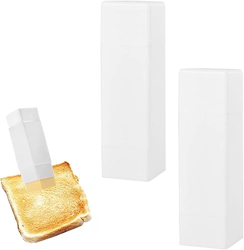 Dispensador de mantequilla de plástico de 2 piezas, soporte para palos y mantequilla de maíz, para hornear platos, tostadas y gofres